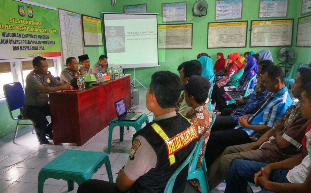 Wujudkan Kantibmas, Kepala Desa Kalepadang Undang Kapolres Kepulauan Selayar