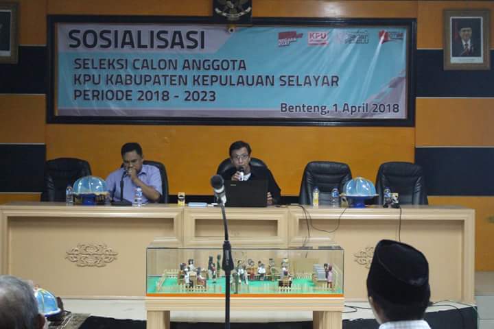 SELEKSI ANGGOTA KPU SEGERA DIBUKA, KPU SELAYAR MULAI SOSIALISASI