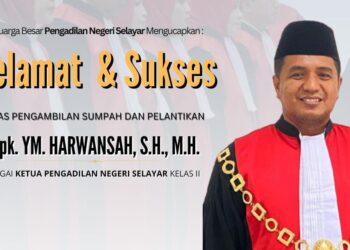 Harwansah, SH.,MH Resmi Jabat Ketua Pengadilan Negeri Selayar, Berikut Profil Singkatnya