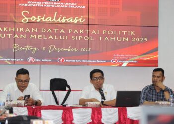 KPU Selayar Dorong Parpol Mutakhirkan Data di Aplikasi SIPOL