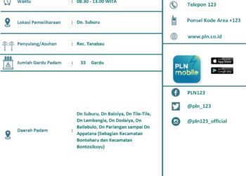PLN ULP Selayar Lakukan Pemadaman Listrik untuk Penegakan Tiang dan PTT di Sejumlah Wilayah