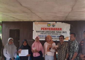 Pemdes Bontona Saluk Salurkan BLT Dana Desa Tahap I dan II Tahun 2026 kepada Enam KPM