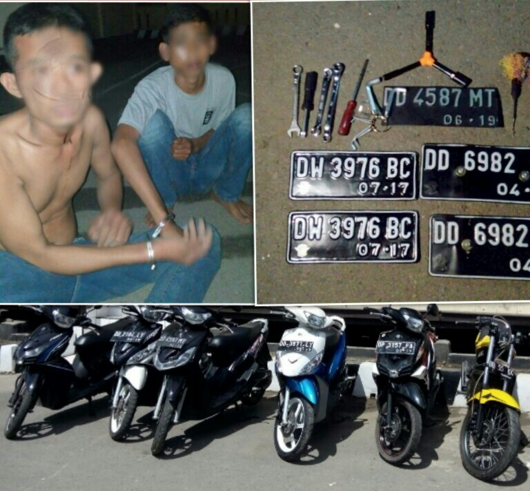 Polres Kepulauan Selayar Berhasil Bekuk Sindikat Curanmor Yang Kerap Beroperasi Di Makassar, Berikut Barang Buktinya