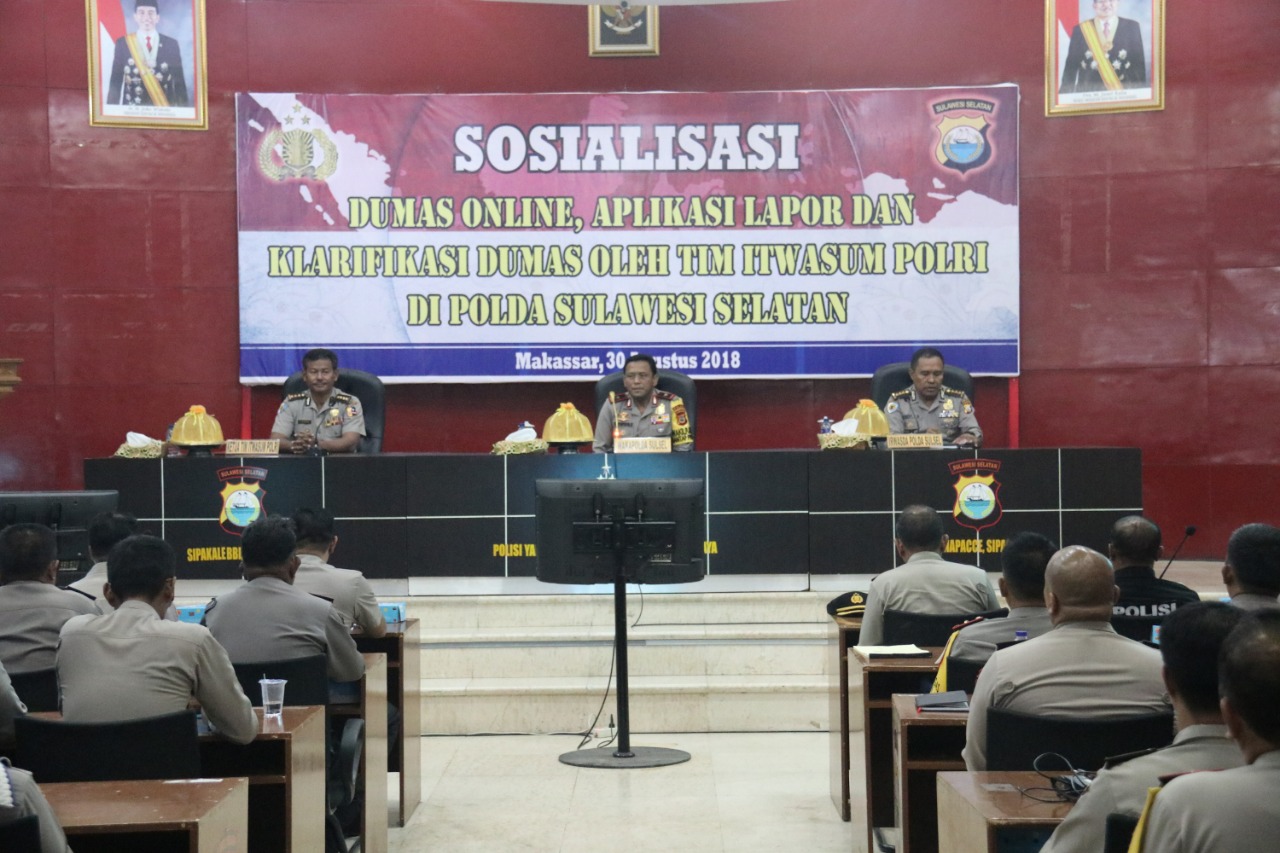 Polda Sulsel Mulai Sosialisasikan Aplikasi Pengaduan Masyarakat Online