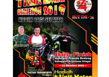 HUT TNI-74, Kodim 1415 Selayar akan Gelar Trail Adventure Challenge 2019