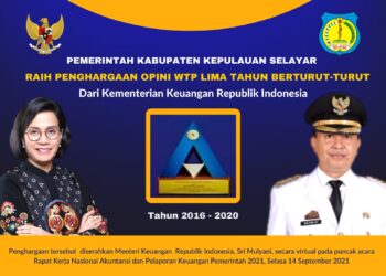 Dibawah Kepemimpinan Basli Ali, Selayar Raih WTP 5 Kali Berturut Turut