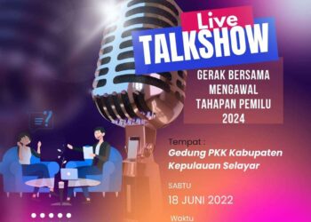 KPU Selayar akan Gelar Talk Show “Gerak Bersama Mengawal Tahapan Pemilu 2024”