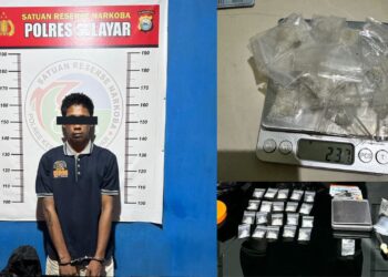 Sat Res Narkoba Polres Selayar Tangkap Pelaku Narkotika Dengan BB seberat 23,7 Gram Shabu