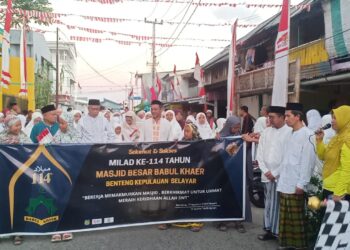Peringatan Milad ke-114 Masjid Besar Babul Khaer, Diramaikan Jalan Sehat, Penghargaan dan Bansos