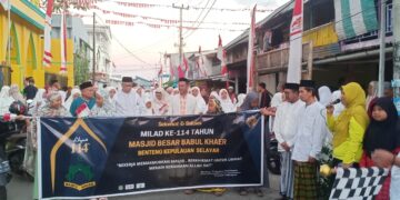 Peringatan Milad ke-114 Masjid Besar Babul Khaer, Diramaikan Jalan Sehat, Penghargaan dan Bansos