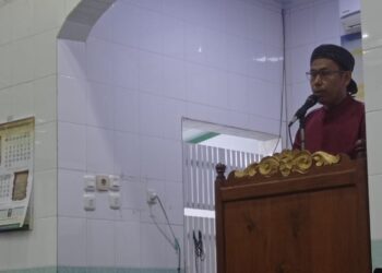 Tarwih Ketiga Ramadan Di Mesjid Nurul Wathan, Kadistan KP Kepulauan Selayar Bacakan Sambutan Seragam Bupati Kepulauan Selayar
