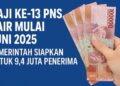 Gaji ke-13 PNS Cair Mulai Juni 2025, Pemerintah Siapkan untuk 9,4 Juta Penerima
