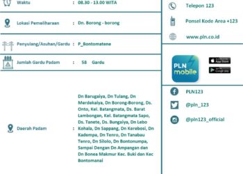 Pemeliharaan Jaringan PLN ULP Selayar, Sejumlah Desa di Buki dan Bontomanai Alami Pemadaman