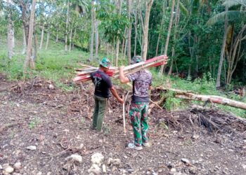 Satgas TMMD ke 128 Selayar Lanjutkan Pembangunan Jalan Tani di Batangmata Sapo